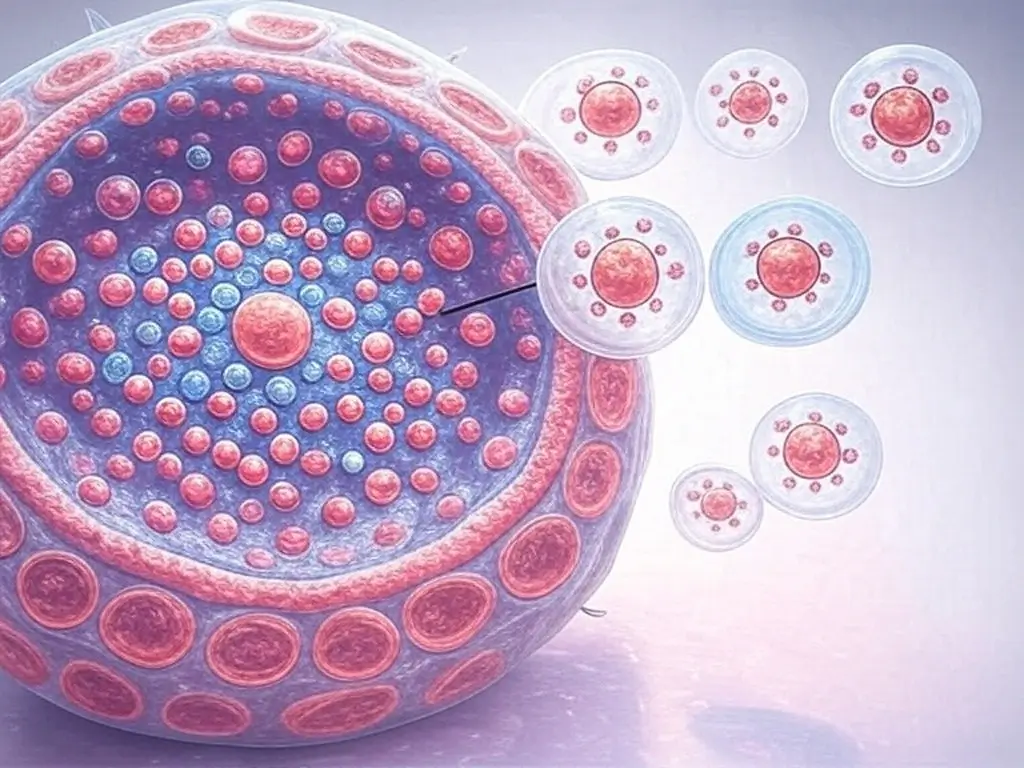 Graphic representation of an inflamed cell